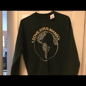 ‘Love Your Mama’ Dark Green Sweater by EARTHBOUND